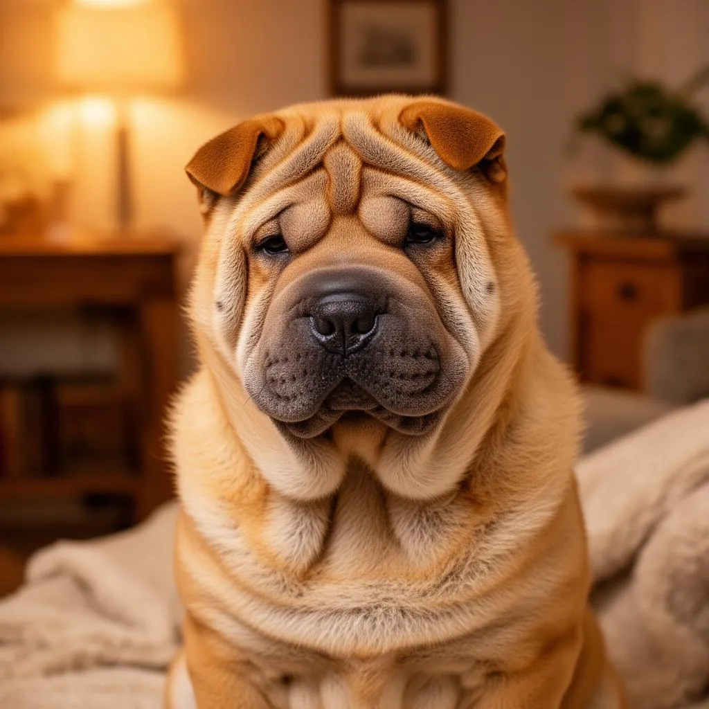Shar-Pei brush coat z miękką sierścią do 2,5 cm - najpopularniejszy typ okrywy na wystawach FCI